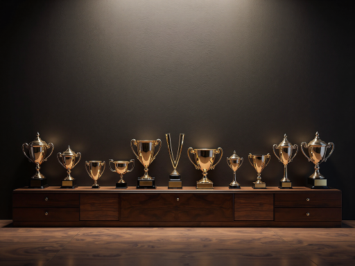 情感咨询师资格证书和荣誉奖杯展示，多个专业认证证书整齐排列，体现专业资质和行业认可